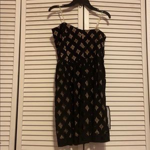 JUMP APPAREL BLACK AND NUDE STRAPLESS DRESS